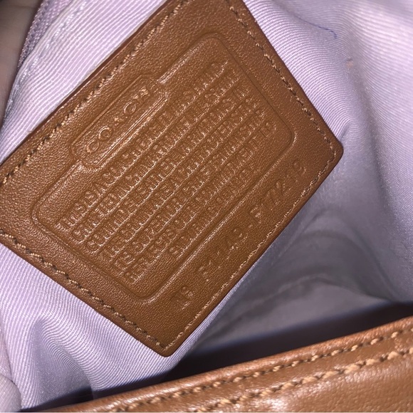 Coach Tan Leather Shoulder Bag with Silver Accents - Picture 2 of 15